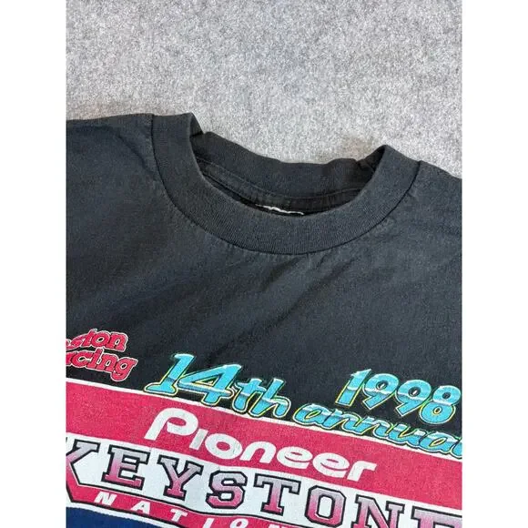 Vintage 90s 14th Annual Pioneer Keystone Nationals NHRA T Shirt Mens XL Black - Picture 5 of 6